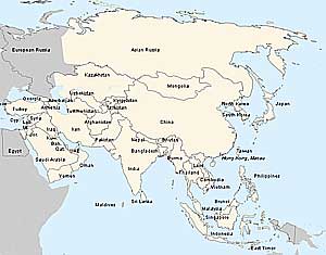 Mapa da Ásia